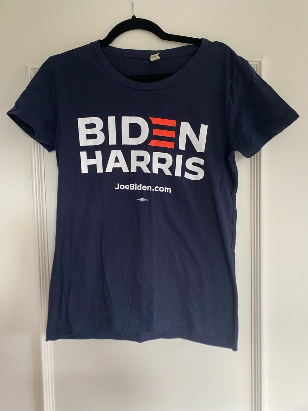 Biden Harris Navy Graphic Tee with Red & White Logo